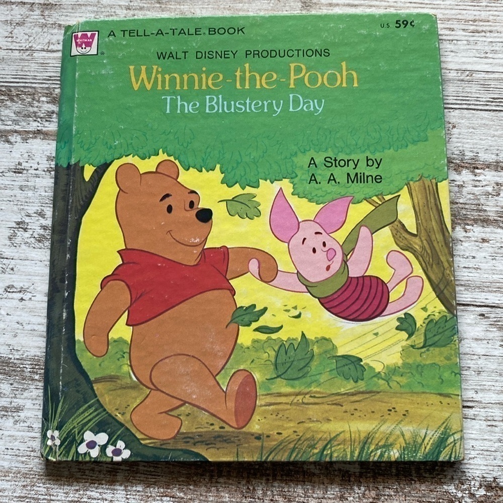 Vintage 1975 Winnie the Pooh The Blustery Day Golden Tell-A-Tale Book Disney